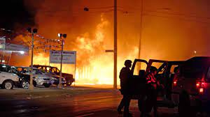 Kenosha Burns, as protests sparked by the police shooting of a Black man