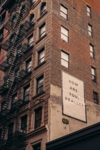 Mental health: a building with an encouraging message