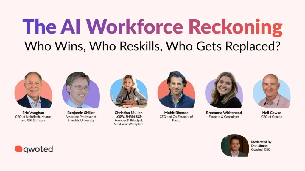 The AI Workforce Reckoning panel discussion with experts from the Qwoted network